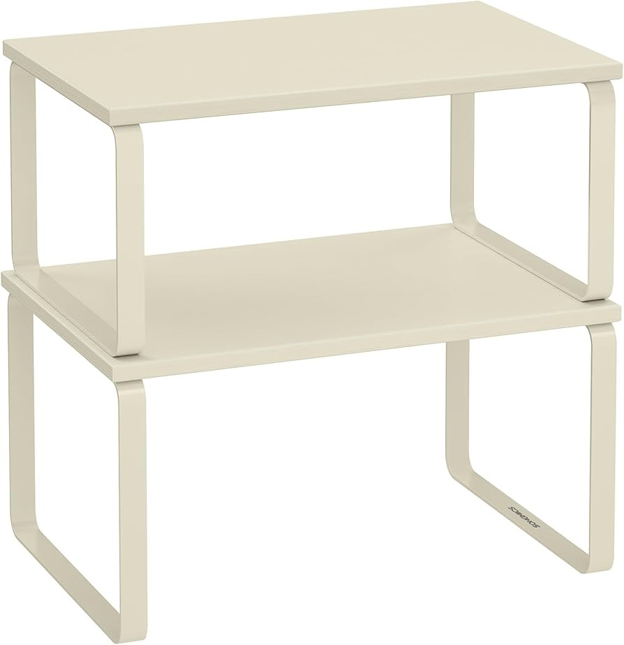 SONGMICS Cabinet Organizer Shelf, Set of 2 Kitchen Counter Shelves, Kitchen Storage, Spice Rack, ... | Amazon (US)