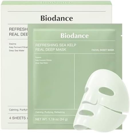 BIODANCE Refreshing Sea kelp Real Deep Mask, Overnight Hydrogel Mask, Calming, Oil & Sebum Contro... | Amazon (US)