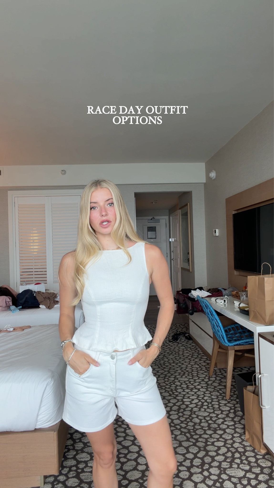 Race day outfit options
Size 26 shorts  @Quince  #quincepartner