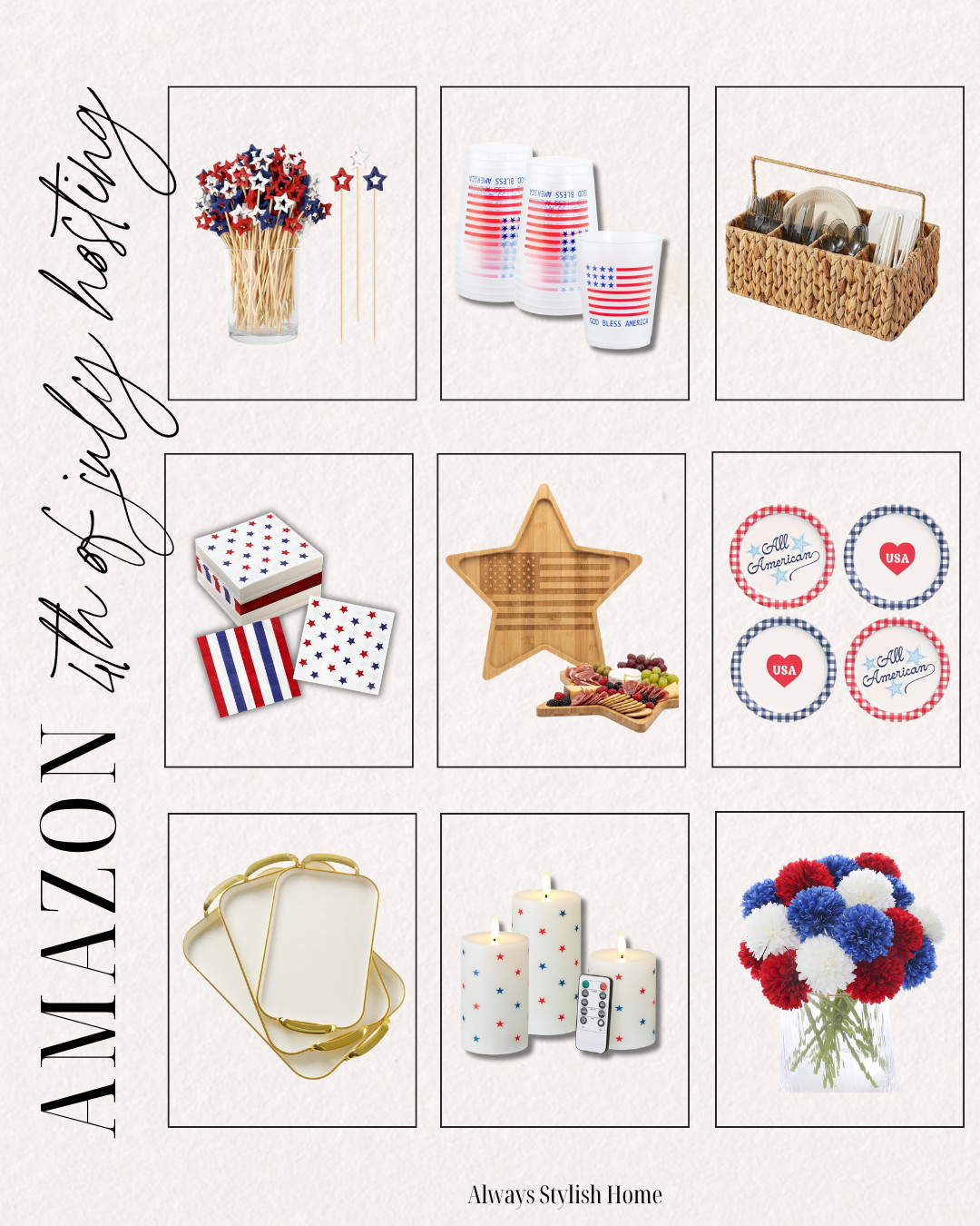 Everything you need for a festive 4th of July celebration 🇺🇸✨ From outdoor entertaining essentials to patriotic decor, serving pieces, and backyard hosting favorites, these Amazon finds make it easy to create a fun and stylish holiday setup. Perfect for BBQs, pool parties, and summer gatherings with family and friends ❤️🤍💙

#AmazonFinds #FourthOfJuly #SummerHosting #PatrioticDecor #OutdoorEntertaining #AmazonHomeFinds 

 #LTKSeasonal #LTKHome