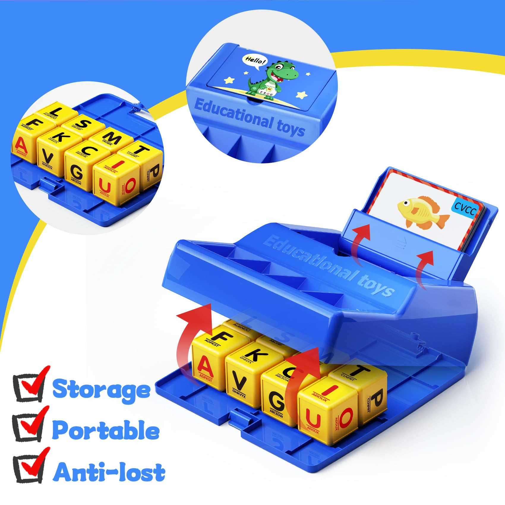 Montessori Matching Letter Game for Kids Ages 3-8 | Educational Learning Spelling Toys with Stora... | Amazon (US)