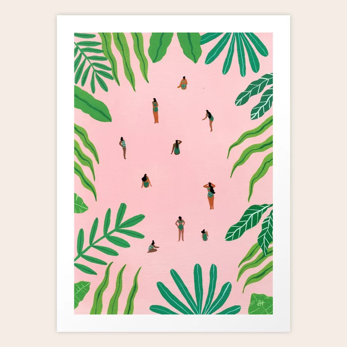 Green swimsuit Art Print | Society6