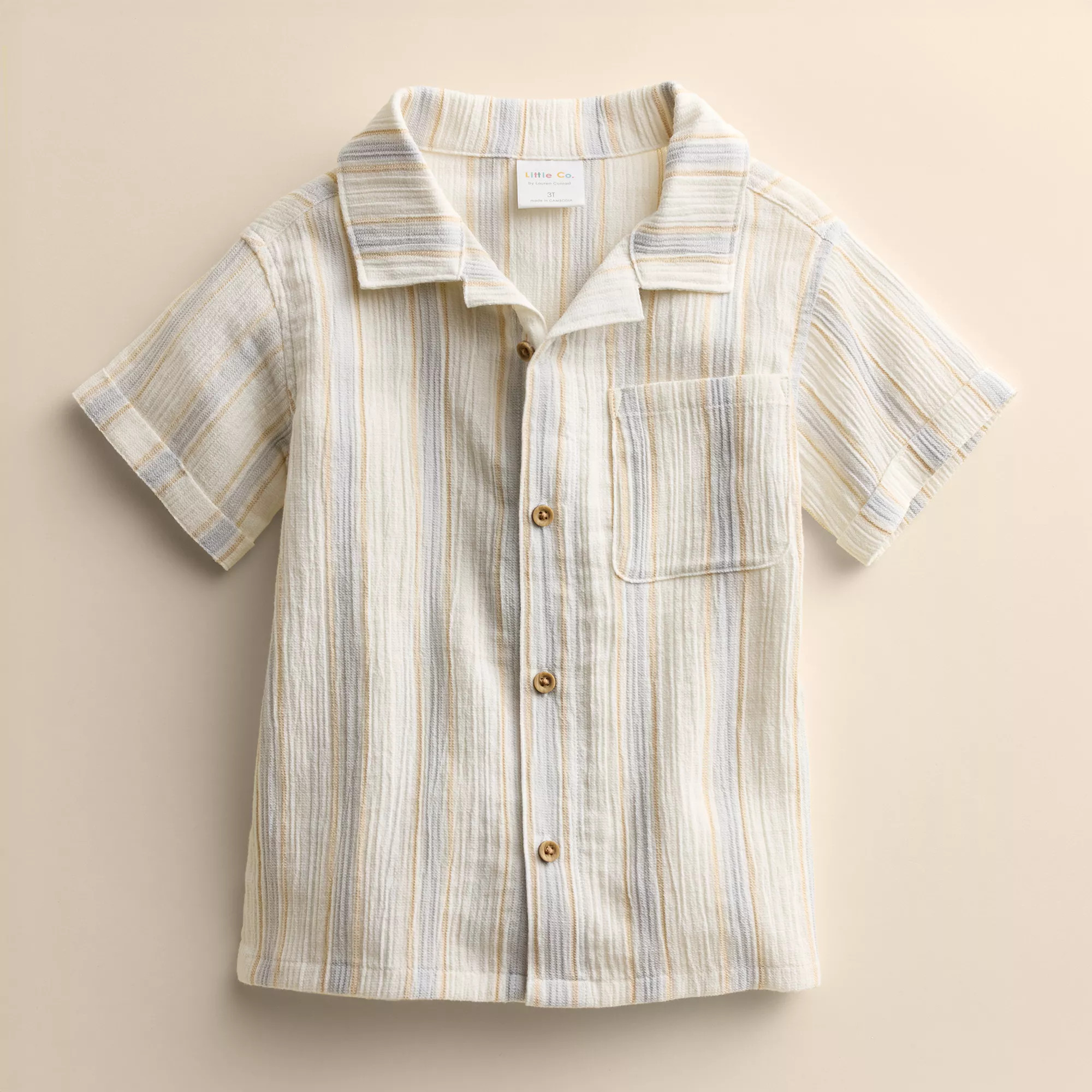 Kids 4-12 Little Co. By Lauren Conrad Short-Sleeve Woven Button Up | Kohl's