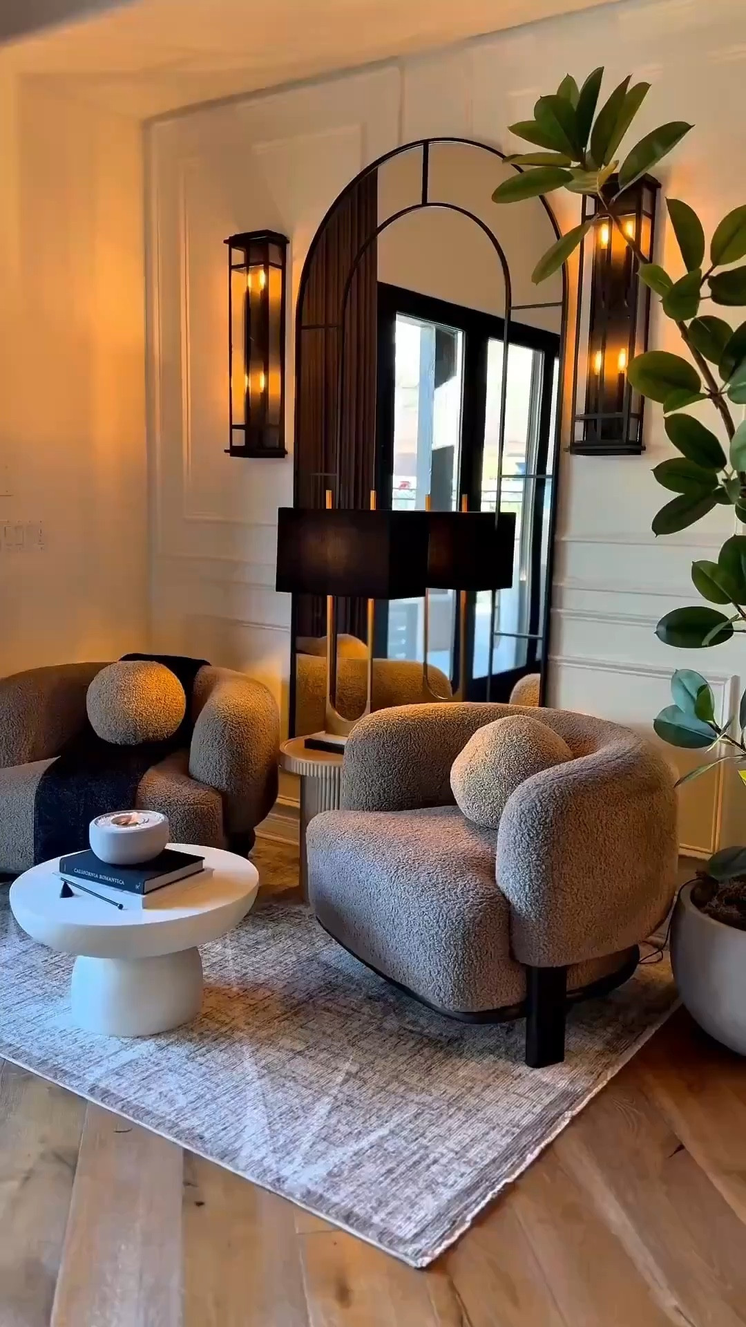 One of my favorite and coziest corners in my home! 😍🤎

Barrel accent chairs. Faux tree. Coffee table. Gold modern lamp. Accent table. Plush throw pillow. Neutral area rug. 

#interiordesign #cozycorner #founditonamazon #amazongomedecor 


#summerthompsonstyles


#LTKHome