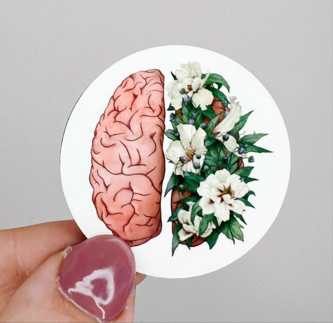 Floral Brain Anatomy / Nurse / Doctor / Hardboard Add on / 3B46 - Etsy | Etsy (US)