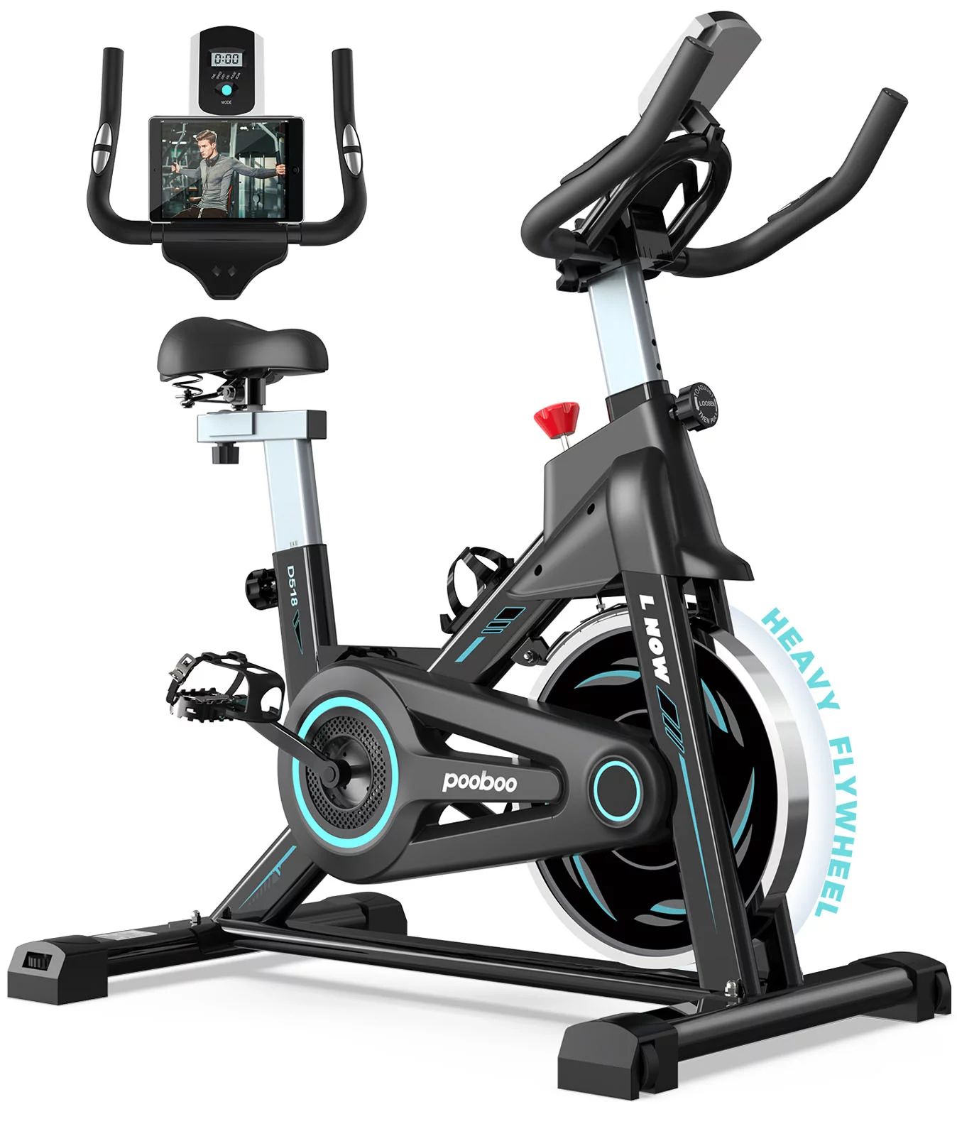 Pooboo Indoor Cycling Bike Magnetic Stationary Exercise Bikes Home Cardio Workout Bicycle Machine... | Walmart (US)