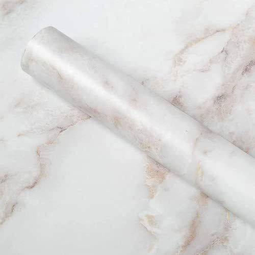 Homein Marble Wallpaper Peel and Stick Countertops Paper Waterproof, White/Gold Self Adhesive Mat... | Amazon (US)