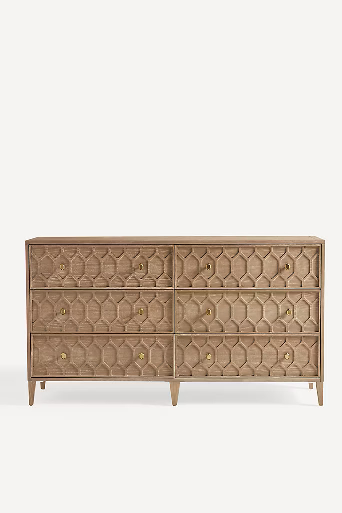 Textured Trellis Six-Drawer Dresser | Anthropologie (US)