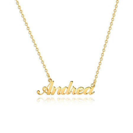 TINGN Custom Name Necklace Personalized Stainless Steel Customized Name Pendant Jewelry Gifts for Wo | Walmart (US)