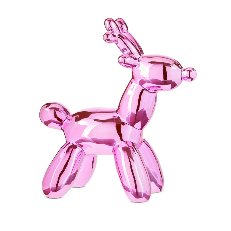 Pink Ceramic Balloon Reindeer Decoration, 8.5 in, by Holiday Time | Walmart (US)