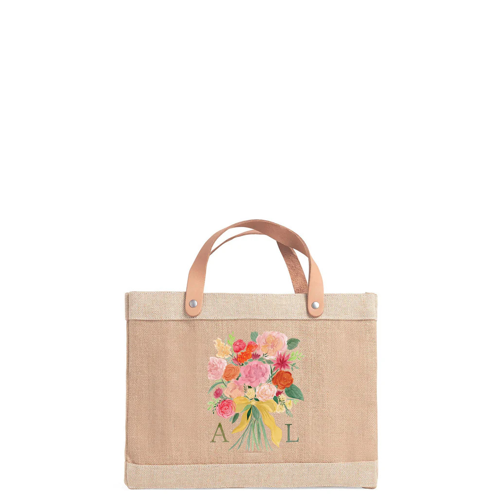 Petite Market Bag in Natural Bouquet by Amy Logsdon | Apolis
