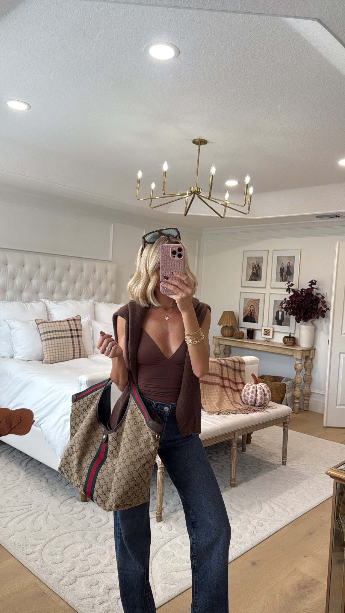 This tank top is so good and only $19! I am in the xs. I got it in three colors! Jeans run big go down one size! 