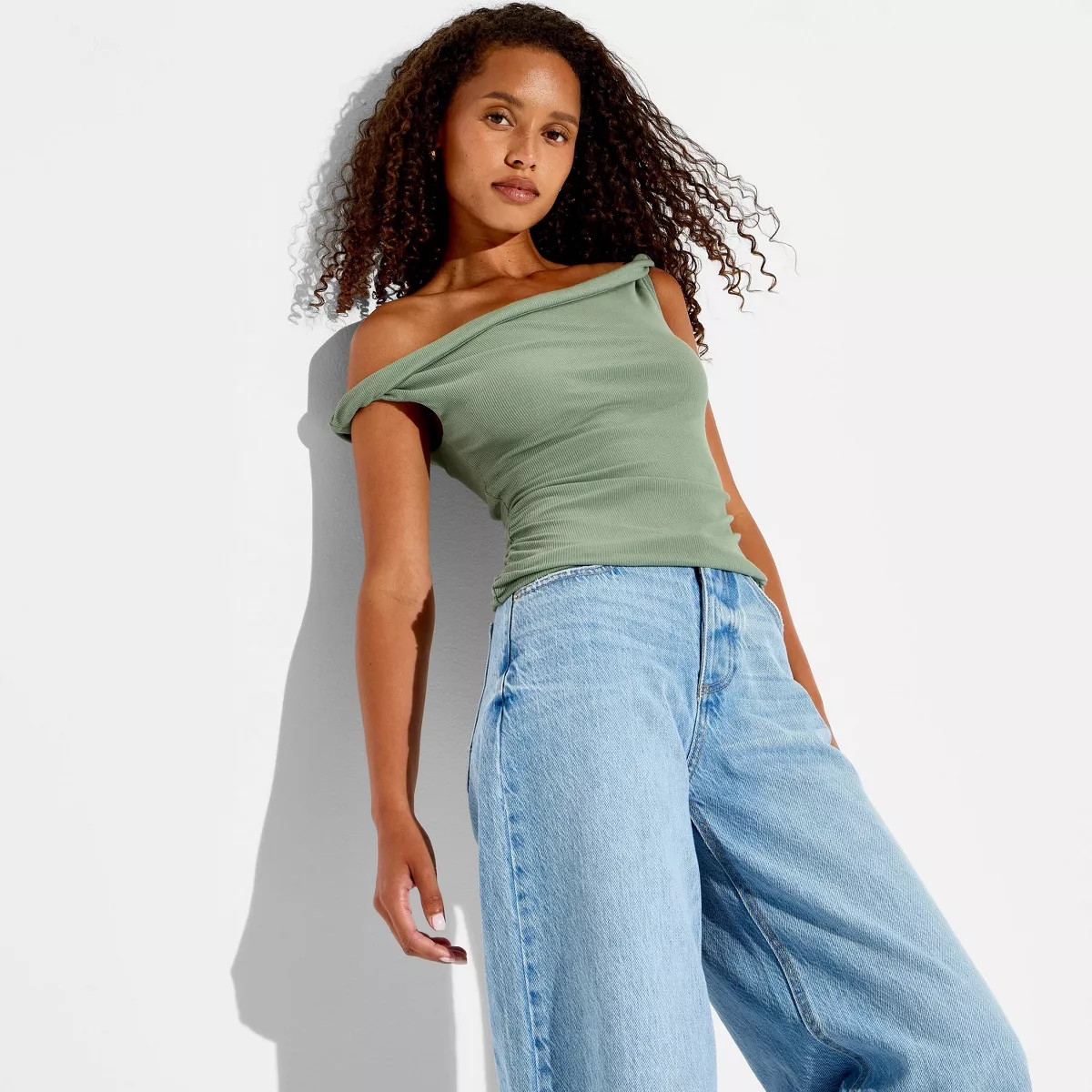 Women's Ribbed Twist Tank Top - Wild Fable™ Fern Green XXS | Target