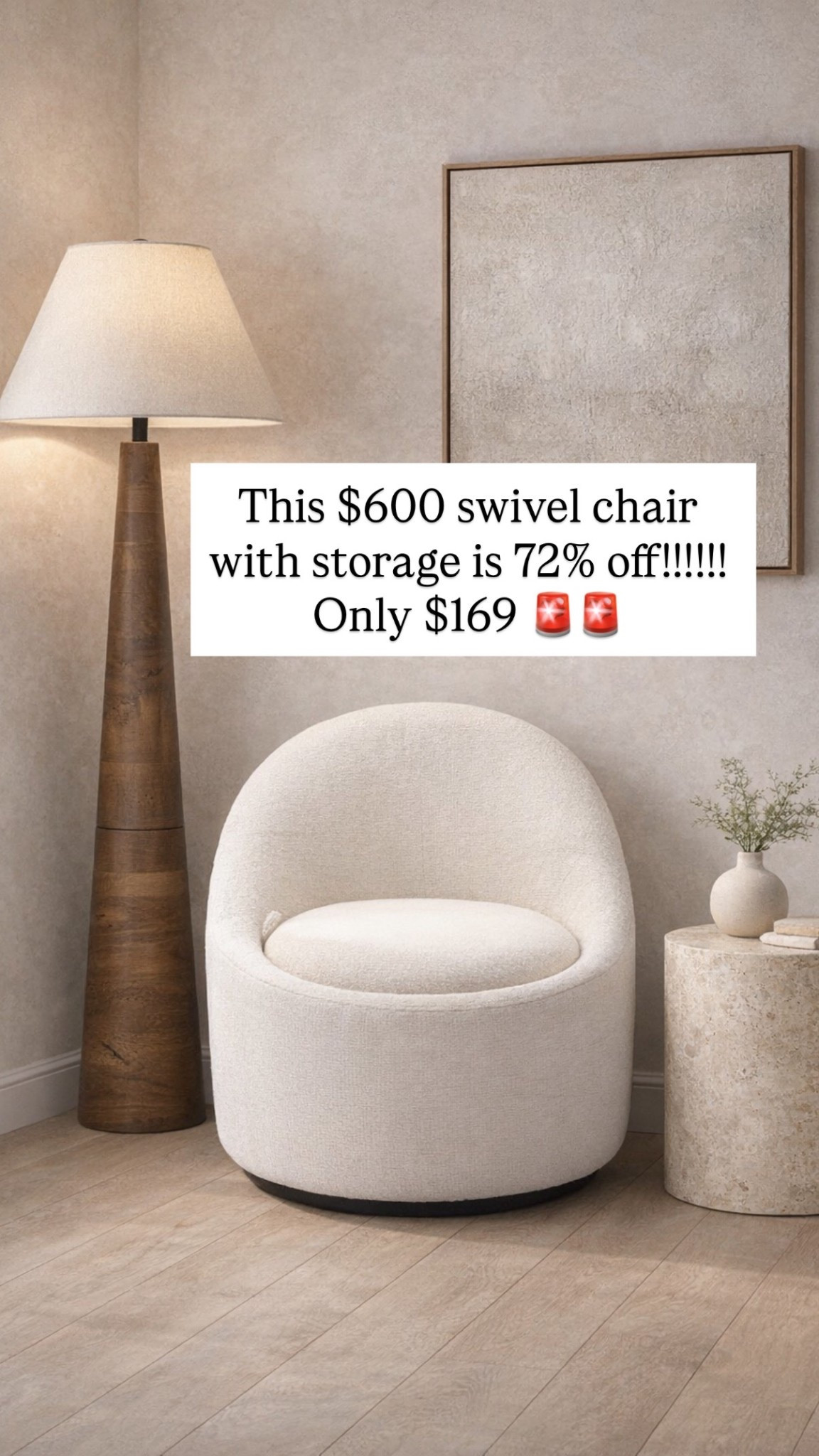 This $600 swivel chair with storage is 72% off!!!!!! Only $169 🚨🚨

#LTKHome #LTKSaleAlert