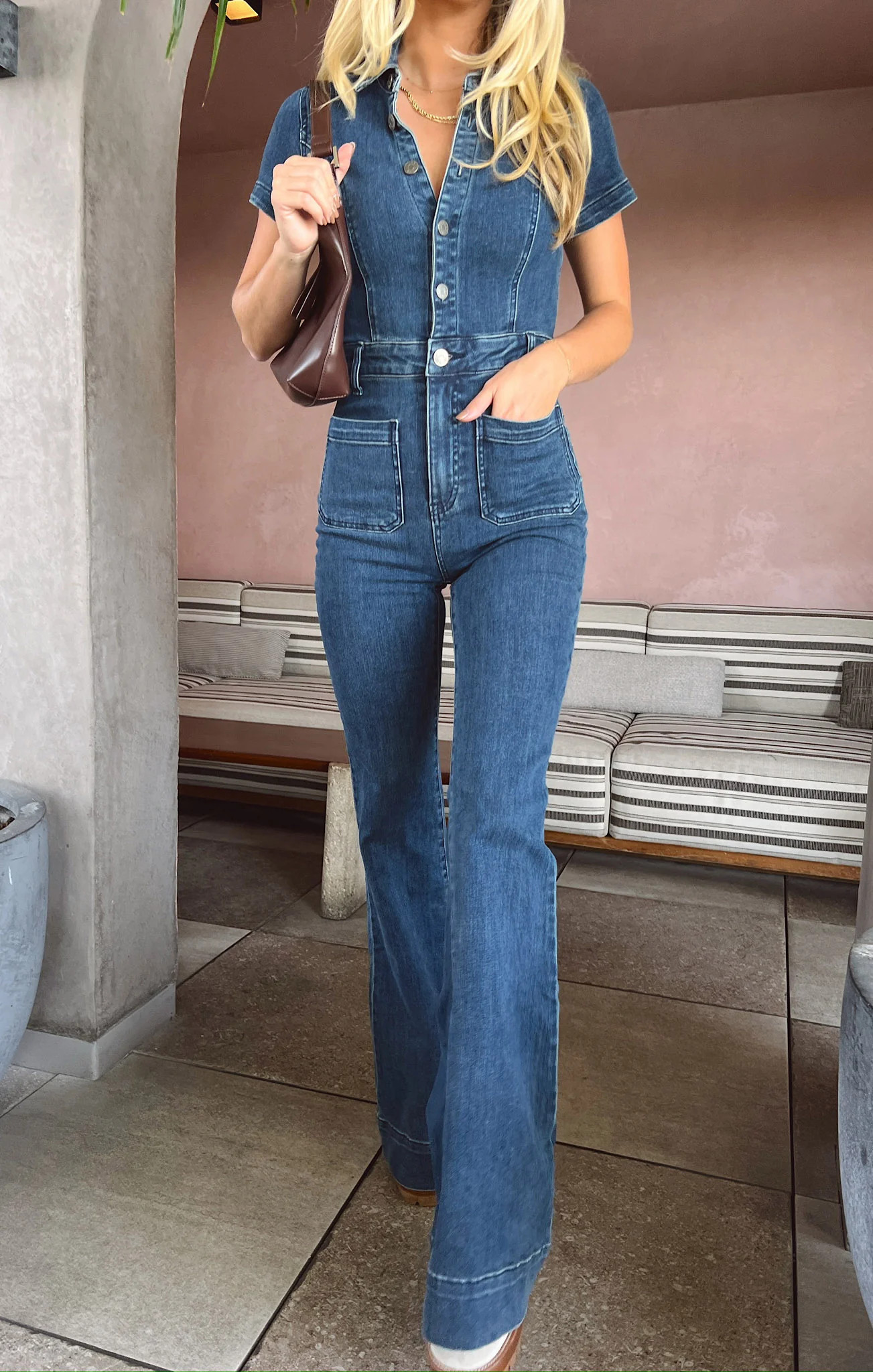 Everhart Jumpsuit, in Lunar Blue, Size: Medium | Show Me Your Mumu | Show Me Your Mumu