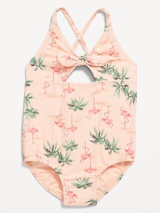 Printed Cutout One-Piece Swimsuit for Toddler Girls | Old Navy (US)