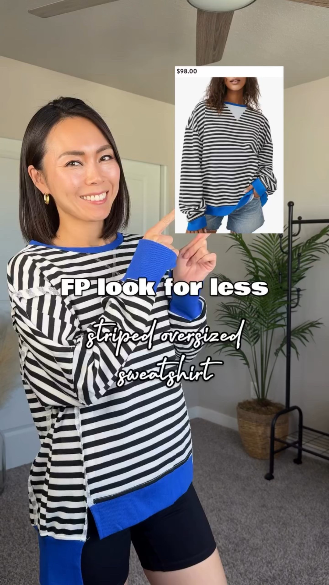 Amazon steal 🤩 
This oversized striped sweatshirt gives major Free People vibes without the price tag 🙌 Cozy, chic, and budget-friendly ✨ 

@sidefeel_official 
#AmazonFinds #FreePeopleDupe #zimbasidefeel#womensfallfashion2025#fashion #womanfashion #musthave #amazonfinds #amazon#collab #ad #fallfashion