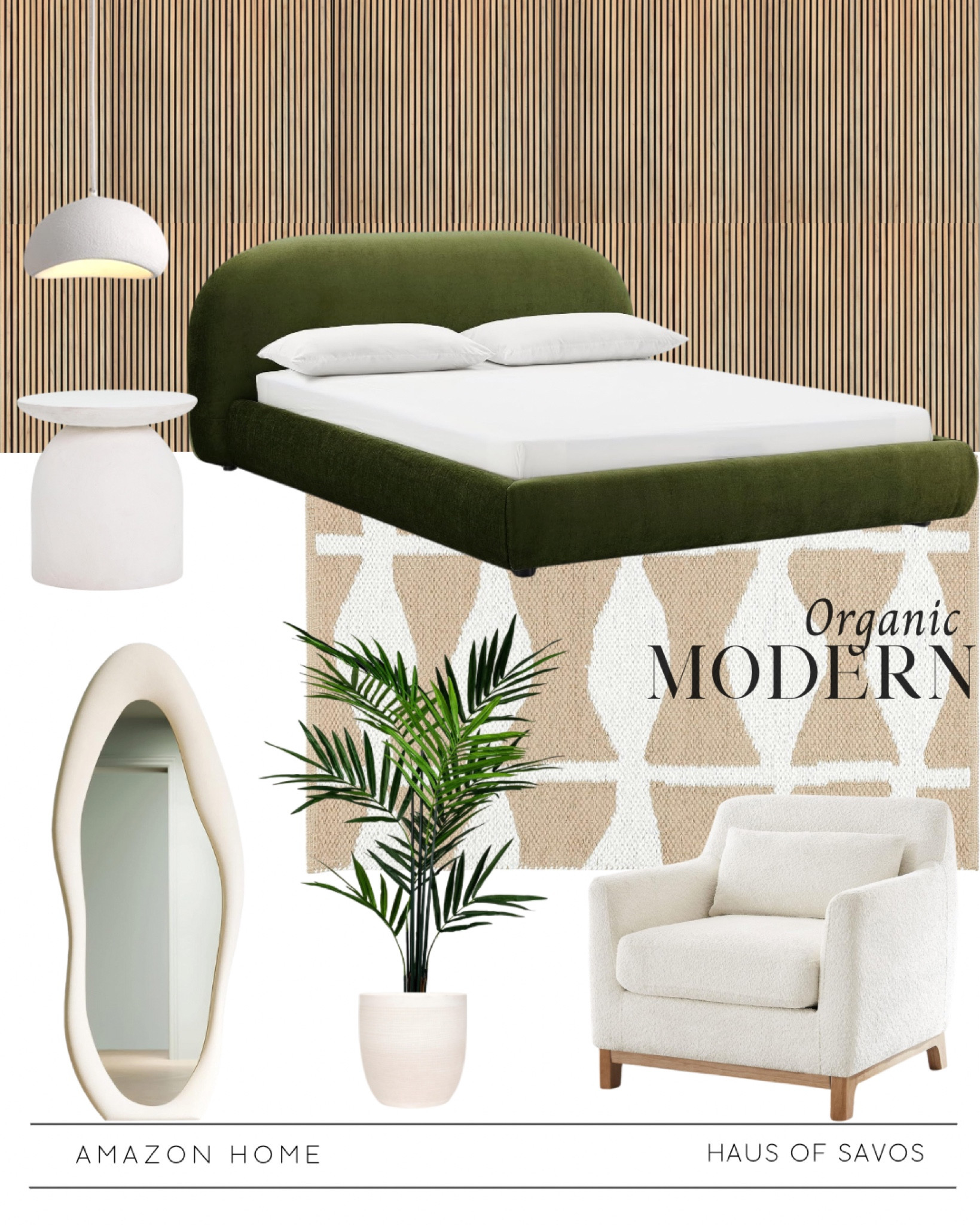 Organic Modern Minimalist Bedroom 

Green velvet bed, white bed, japandi, wabi sabi, low modern bed, deep comfortable chair, unique floor mirror, organic mirror, tall faux tree, concrete planter, concrete side table, concrete nightstand, round nightstands, white nightstands, stone, amazon home, amazon finds, Airbnb, 9 x 12 rug 

#LTKstyletip #LTKhome