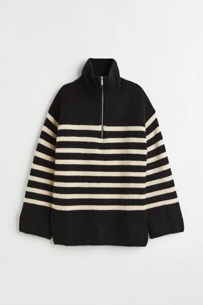 Rib-knit Half-zip Sweater curated on LTK
