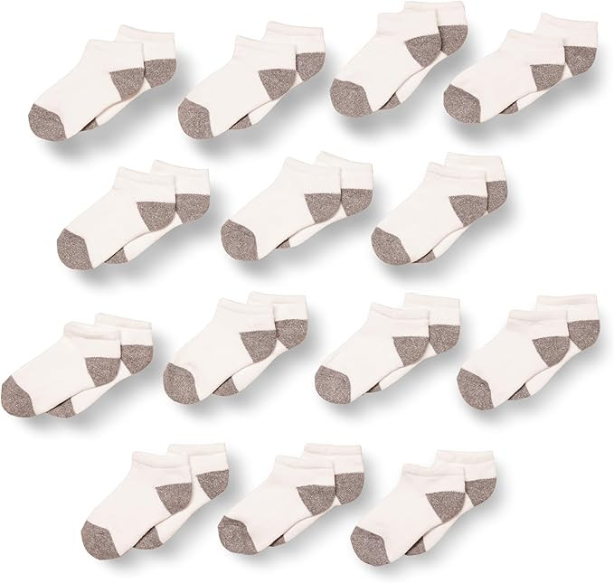 Amazon Essentials unisex-child Cotton Low Cut Cushioned Sock | Amazon (US)