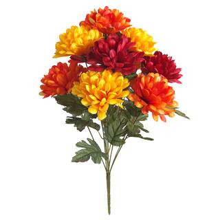 19.5" Orange, Yellow & Red Mum Bush by Ashland® | Michaels | Michaels Stores