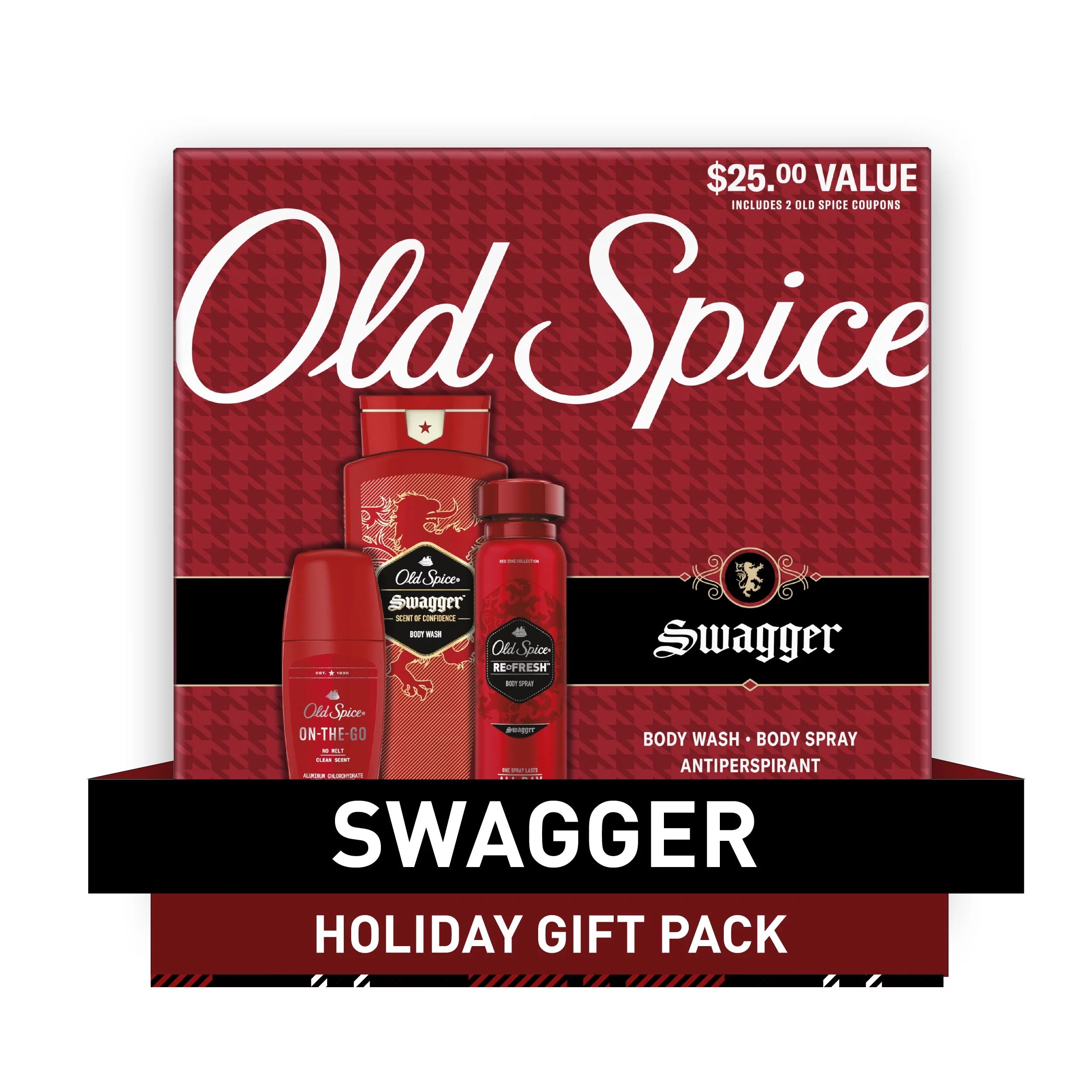 ($25 Value) Old Spice Swagger Holiday Gift Pack, Includes Antiperspirant, Body Wash and Body Spra... | Walmart (US)
