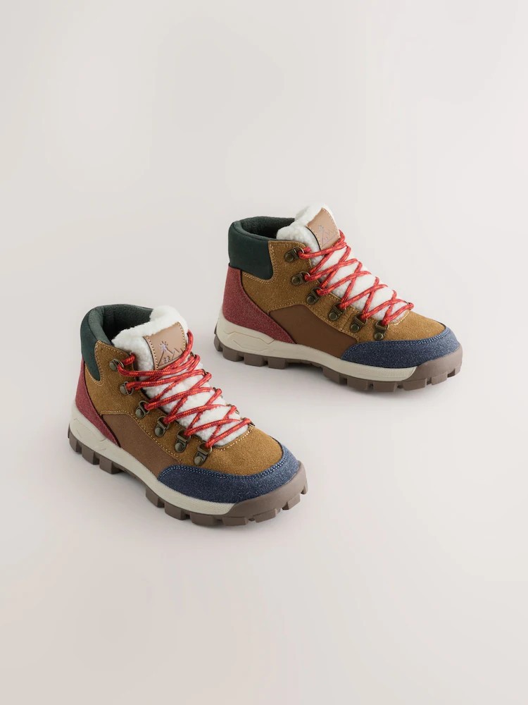 Tan Brown Standard Fit (F) Lace up Walking Boots | Next US