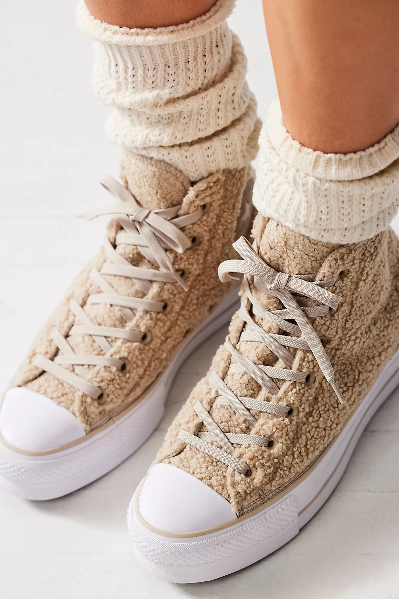 Chuck Taylor All Star Lift Platform Cozy Club Sneakers | Free People (Global - UK&FR Excluded)