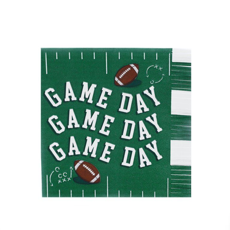 Packed Party 'Game Day' 6.5" Disposable Fringe 3-Ply Lunch Napkin, 20ct. - Walmart.com | Walmart (US)