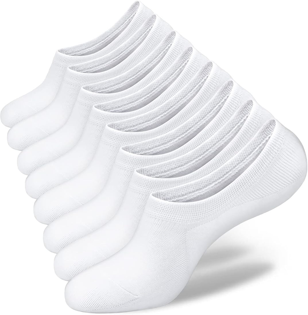 SIXDAYSOX Womens No Show Socks 4-8 Pairs Ondo Low Cut Non-Slip Socks Summer Invisible Cotton Line... | Amazon (US)