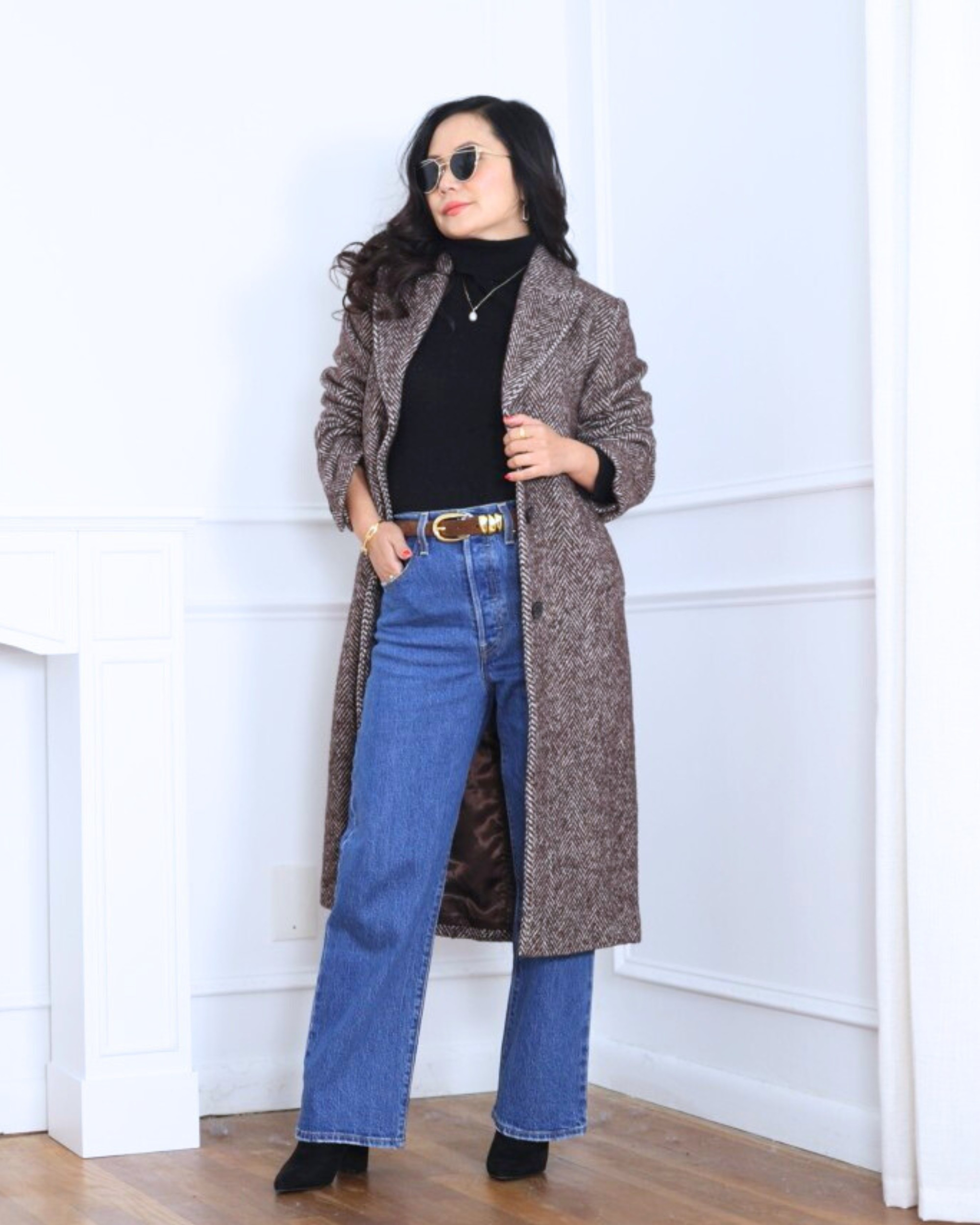 Polished and cozy — this tailored coat from Abercrombie layered over a turtleneck, with Levi’s jeans and black booties, makes the perfect elevated everyday outfit. Effortless, classic, and ready for fall days out! I’m 5’2, wearing size XS.

#LTKPetite #LTKOver40 #LTKootd
