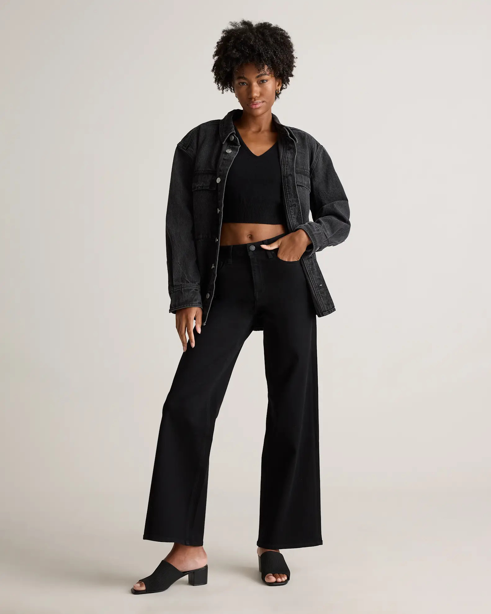 Bella Stretch Wide Leg Jeans | Quince