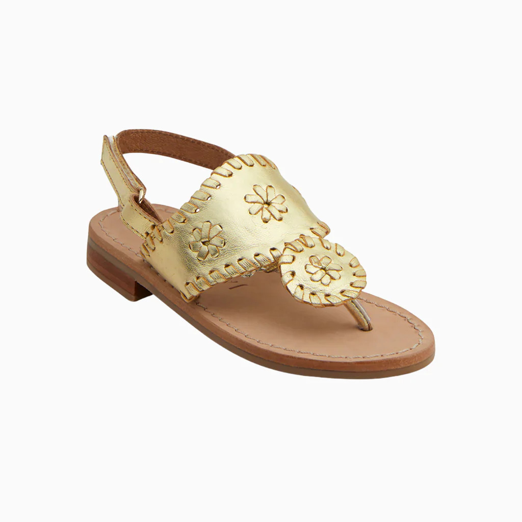 Toddler Jacks Flat Sandal - Gold | Jack Rogers
