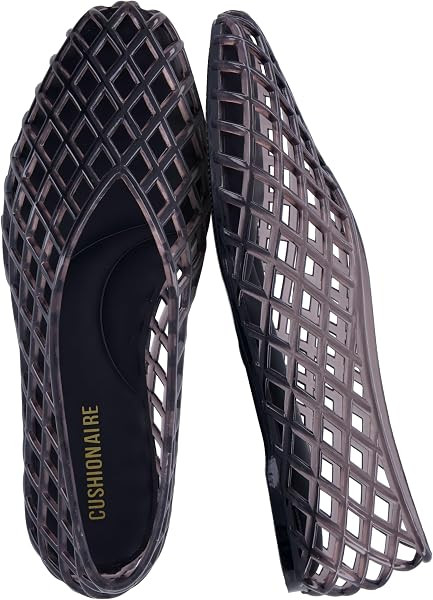 CUSHIONAIRE Siesta Jelly Ballet Flats for Women, Slip On Womens Jelly Shoes | Amazon (US)