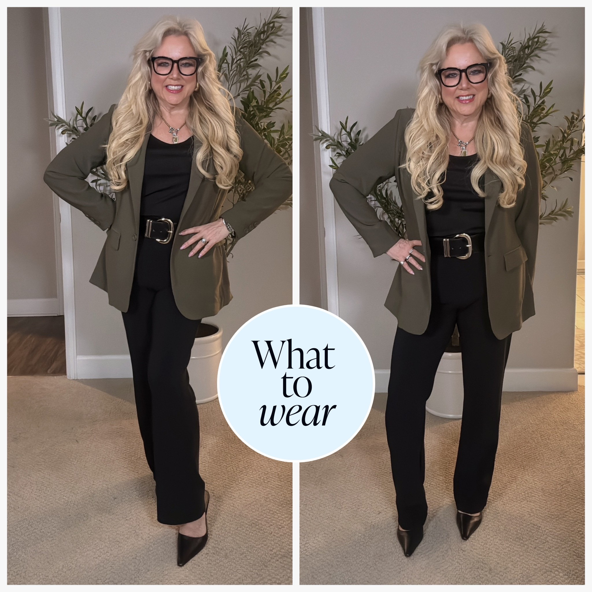Love this long boyfriend blazer and the fit and fabric of these high rise pants (M). Super comfortable and can be dressed up or down. 

#LTKOver40 #LTKWorkwear #LTKTravel