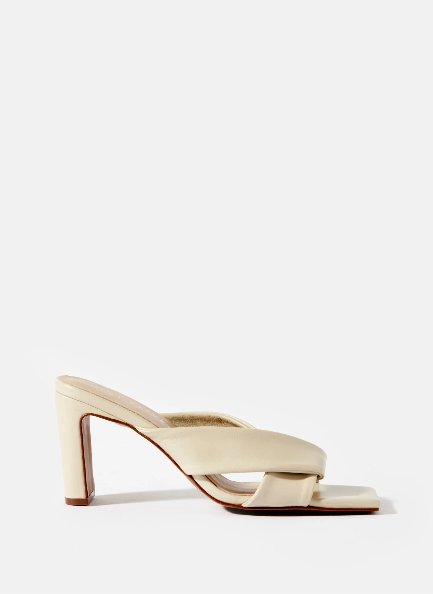 Cally Cream Leather Mules | Mint Velvet