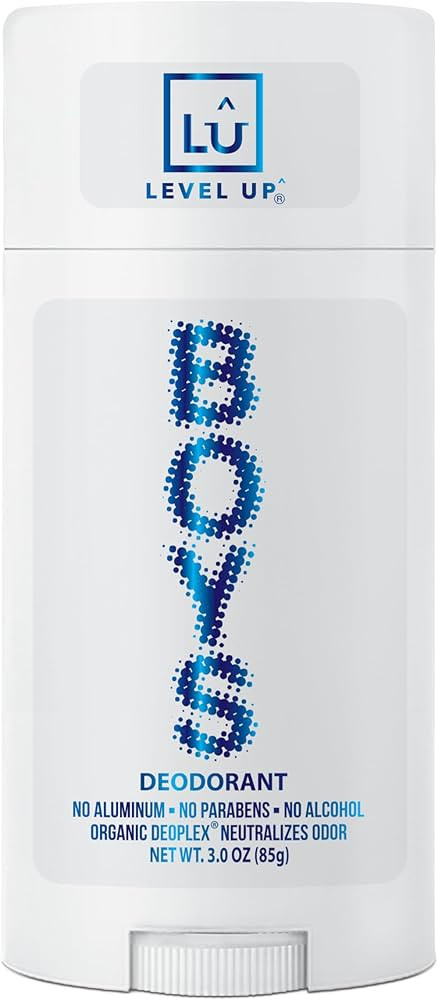Level Up Boys Deodorant: Aluminum-Free, Alcohol-Free, Paraben-Free, 24 Hr Odor Protection, Clean ... | Amazon (US)