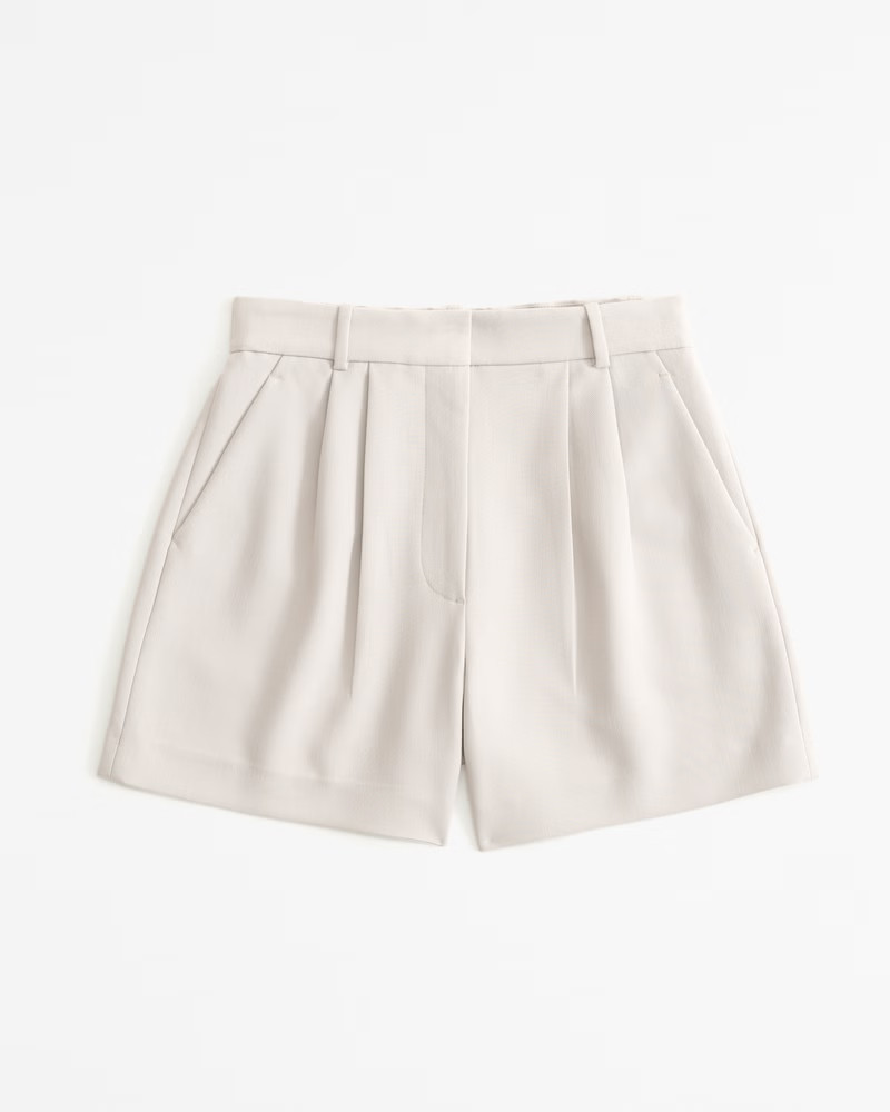 Abercrombie & Fitch Women's A&F Sloane Tailored Short in Light Taupe - Size 36 | Abercrombie & Fitch (US)