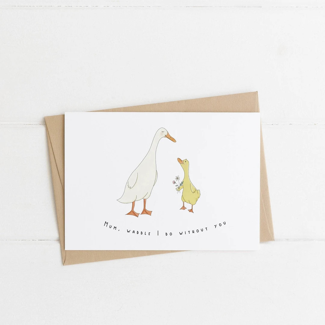 Mother's Day Card - 'mum, Waddle I Do Without You' Mama Duck and Baby Duck Card - Etsy UK | Etsy (US)