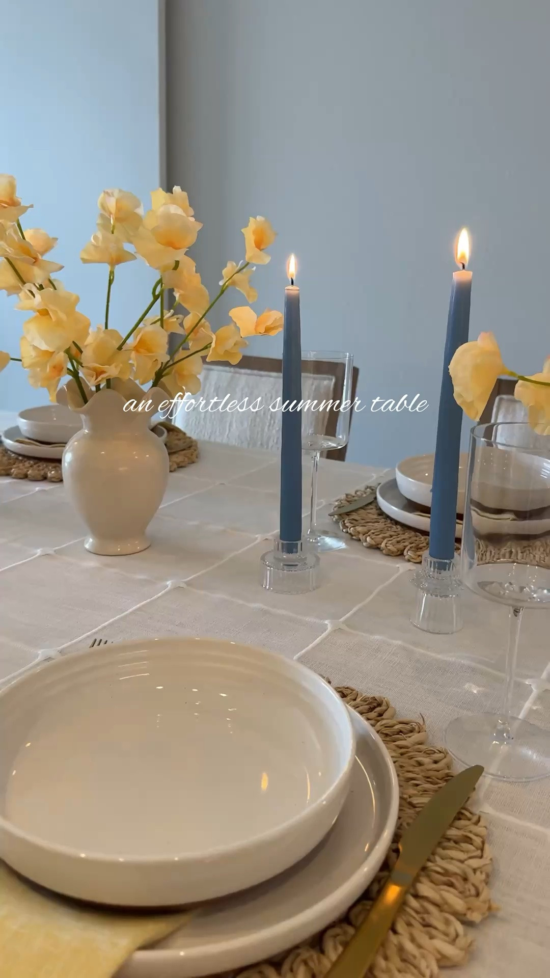 Summer Tablescape Inspo | Butter Yellow Tablescape 🌼
