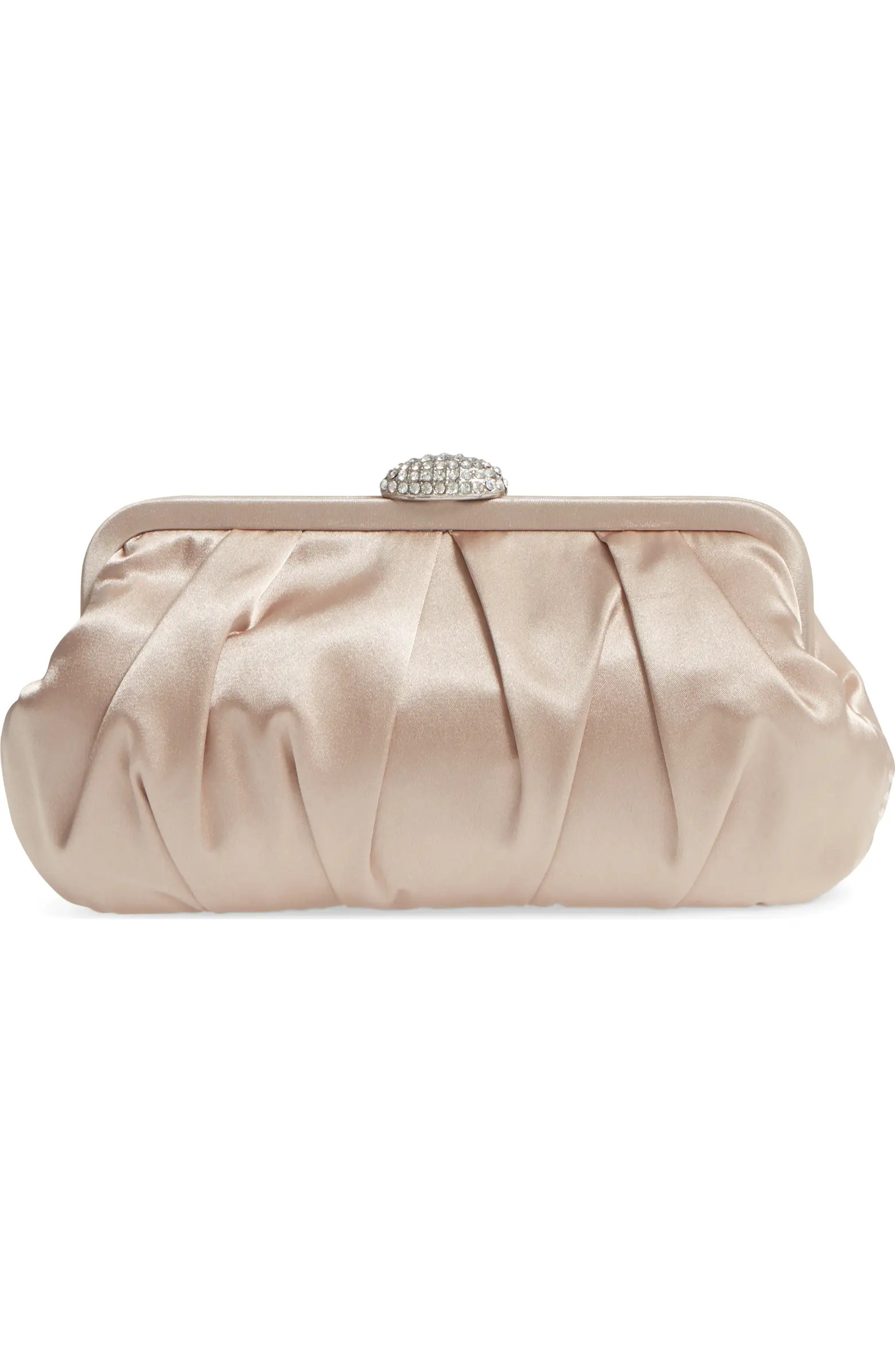 Concord Pleated Satin Frame Clutch | Nordstrom