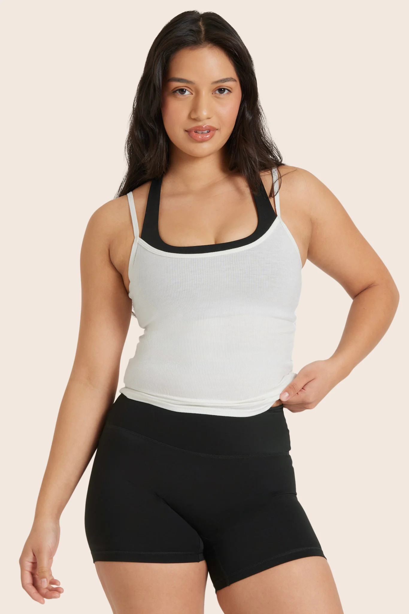 SPORTBODY® LAYERED CAMI BRA - ONYX | SET Active