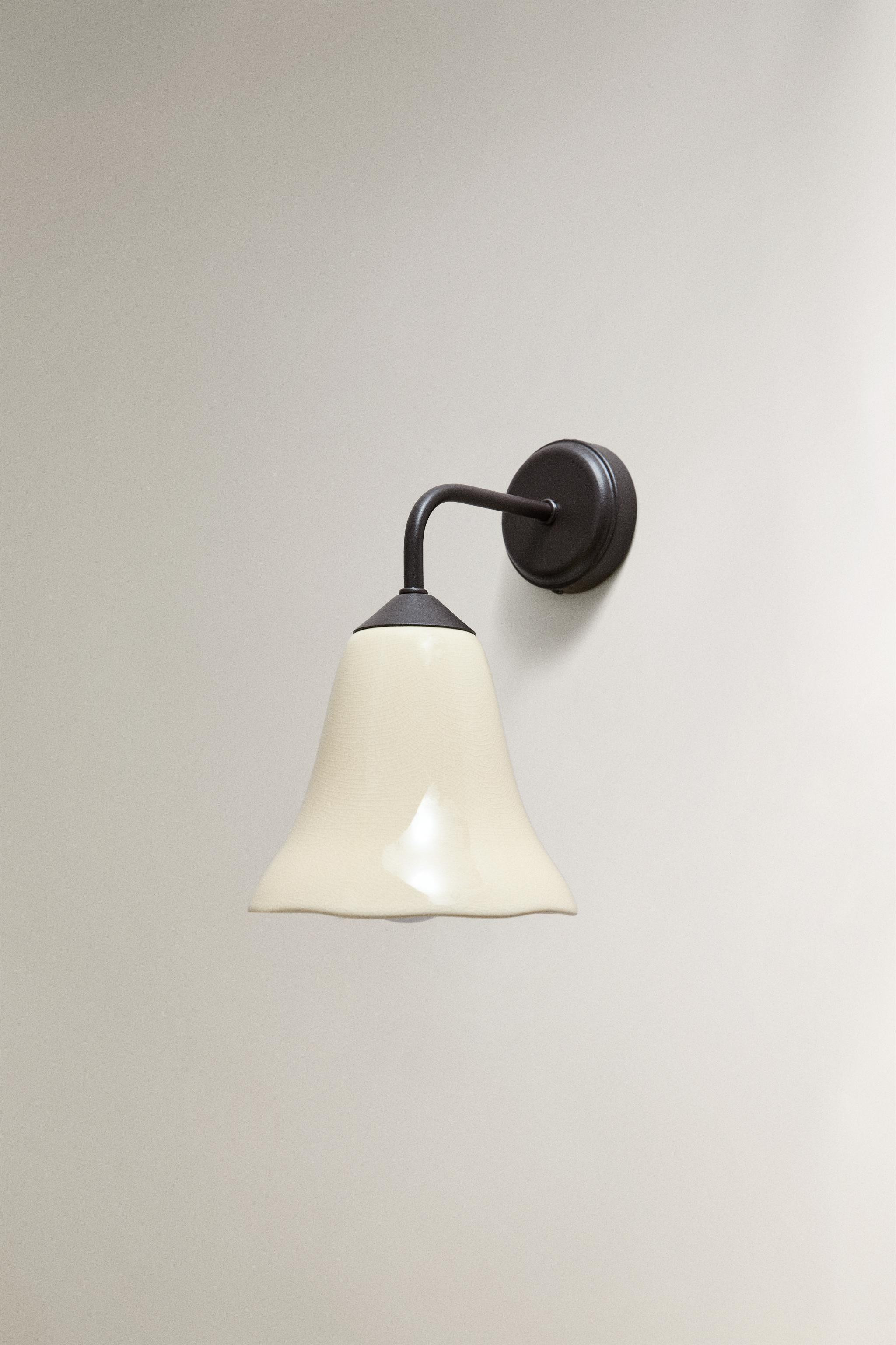 LAMP | METAL WALL LAMP WITH CERAMIC LAMPSHADE | Zara UK