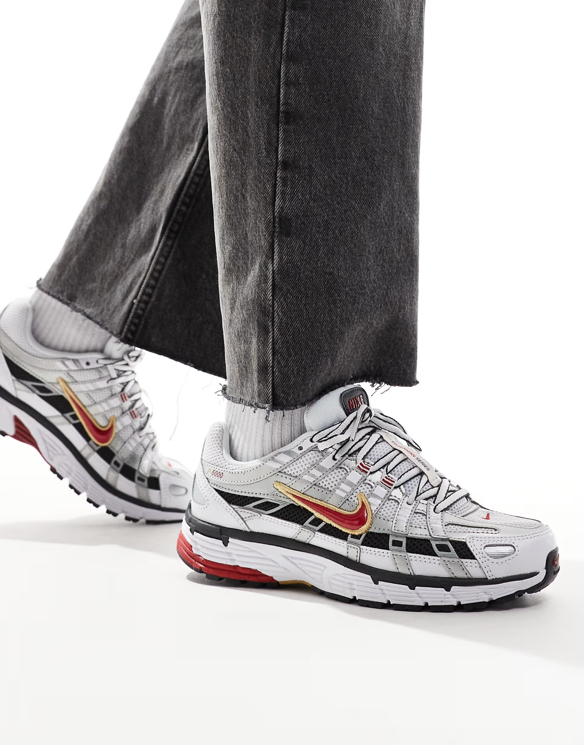 Nike P-6000 sneakers in white and red | ASOS | ASOS (Global)