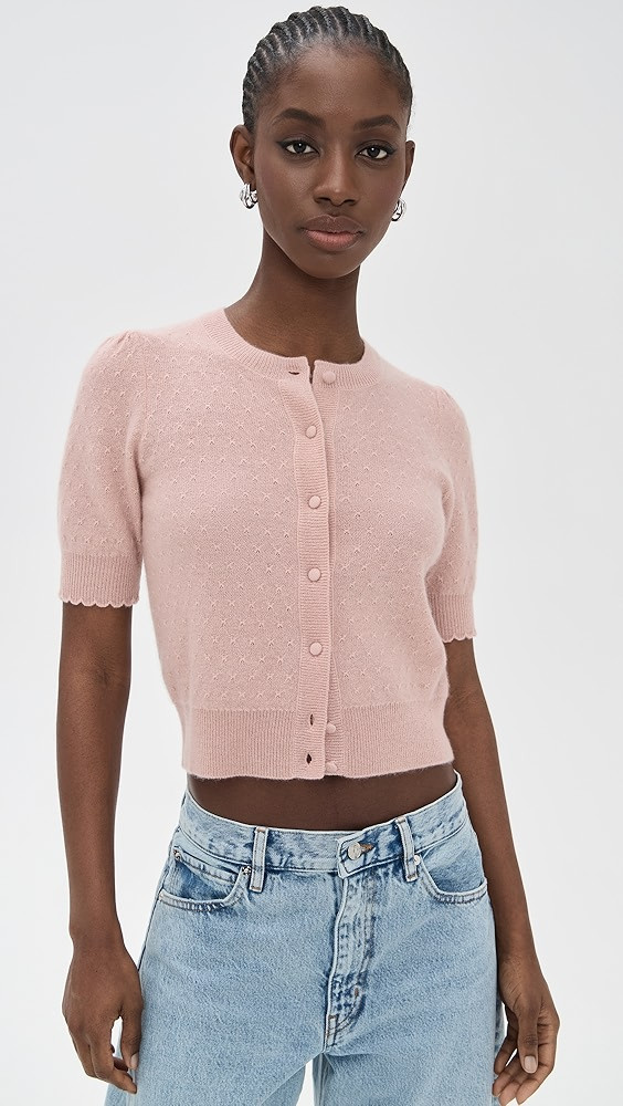 FRAME The Cashmere Pointelle Cardi | Shopbop | Shopbop