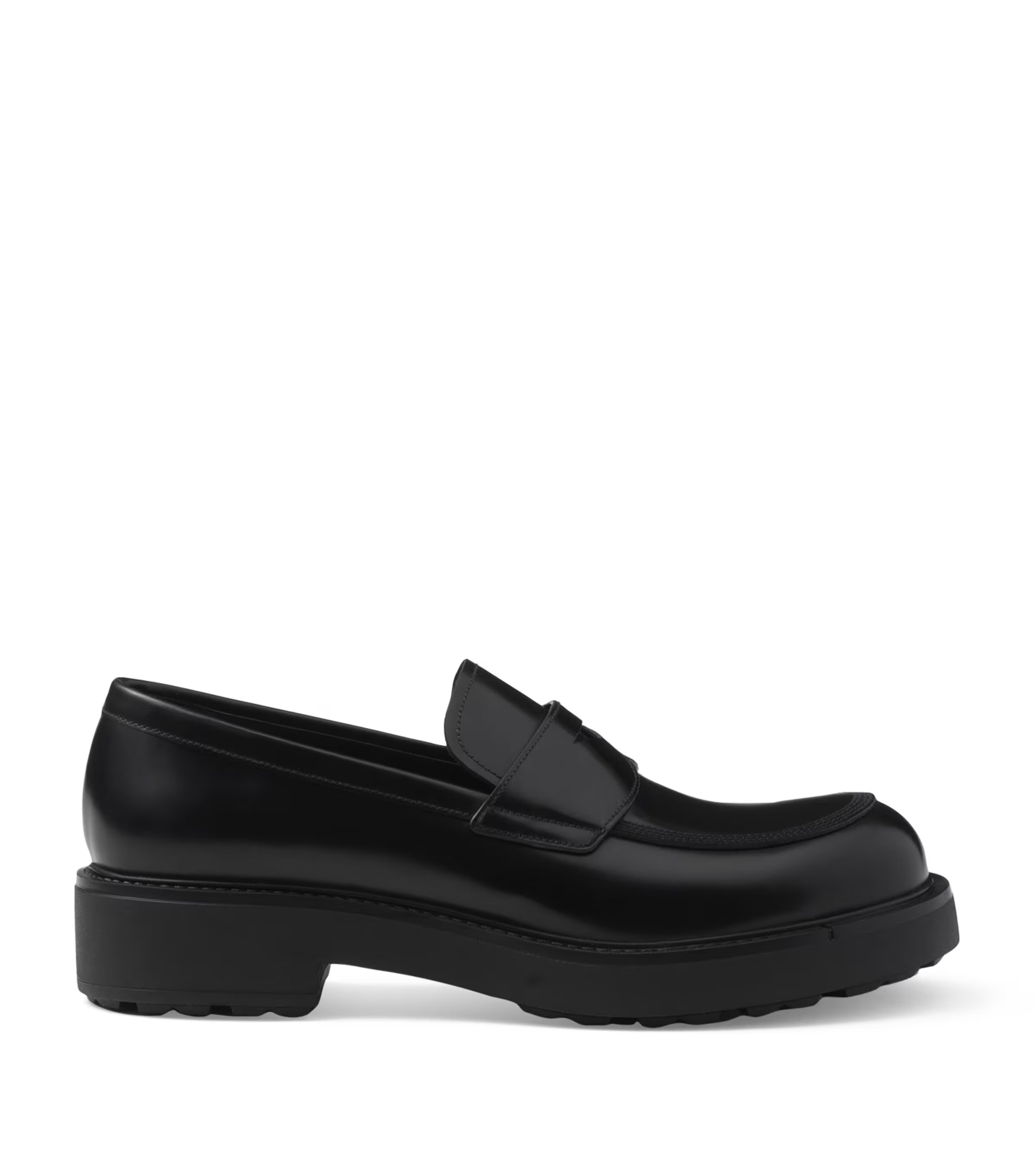 Prada Brushed Leather Loafers | Harrods