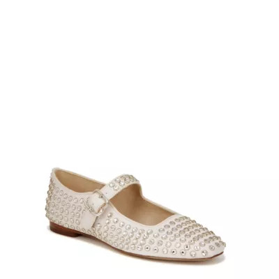 Sam Edelman Women's Michaela Gem Mary Jane, Ivory, 5M | Belk
