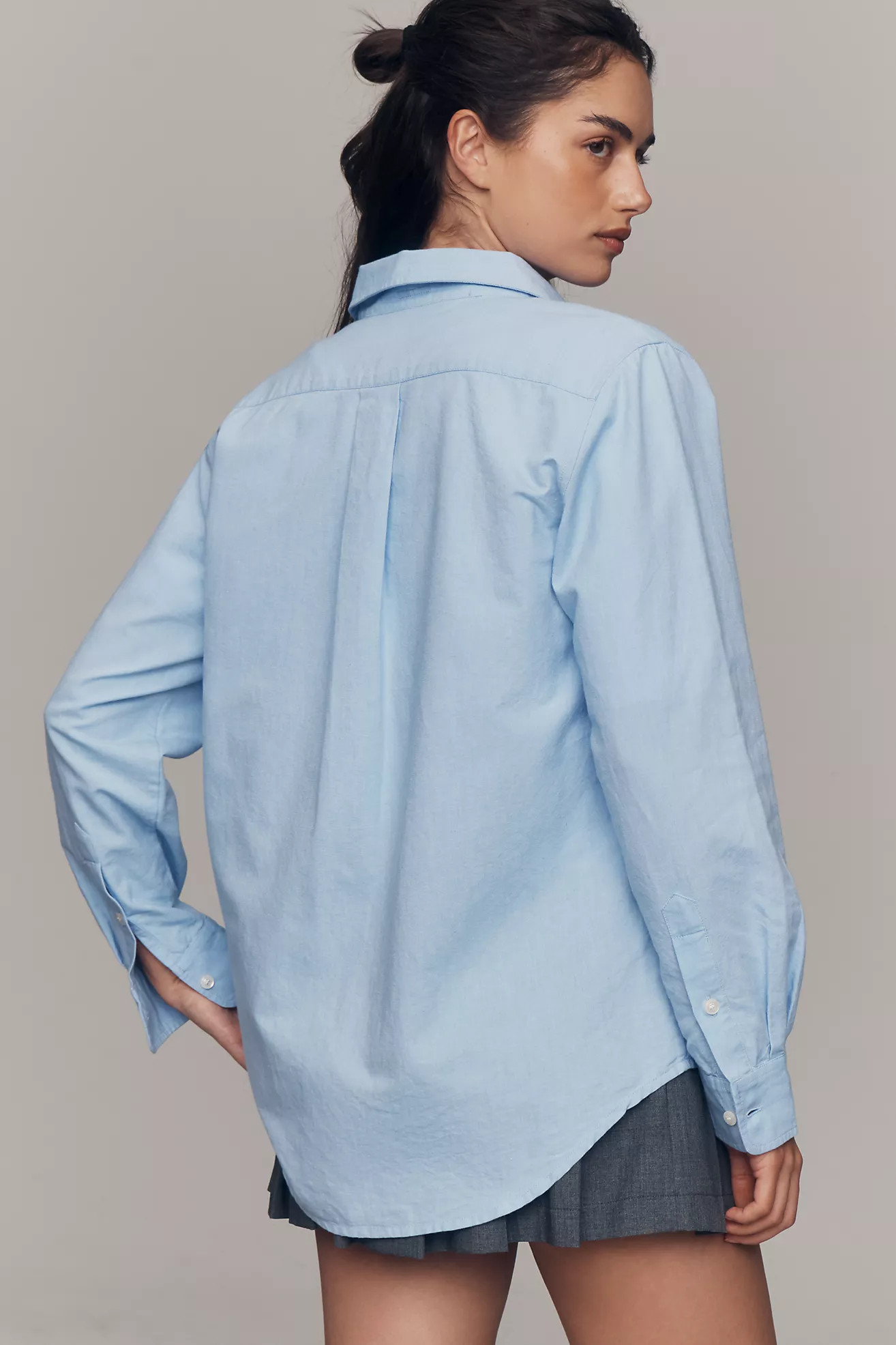 MOTHER The Bestie Long-Sleeve Buttondown Top | Anthropologie (US)