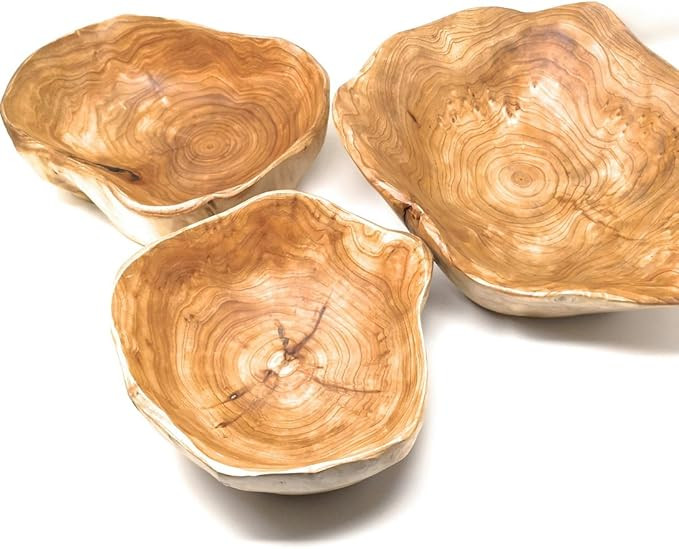 THY COLLECTIBLES Wooden Bowl Handmade Storage Natural Root Wood Crafts Bowl Fruit Salad Serving B... | Amazon (US)