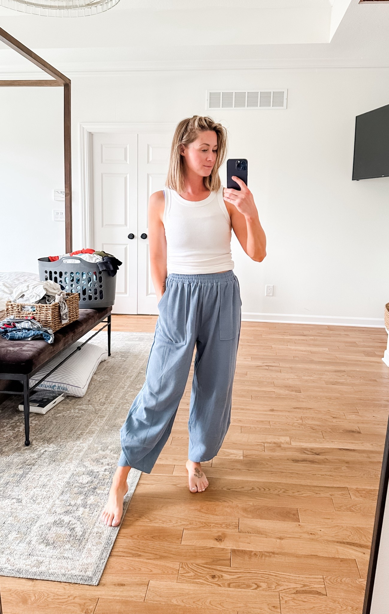 The best finds are recommendations from friends… these slightly barrel sweatpants were a must- purchase after I saw them on my friend! Very free people-esque. And sale! 

#LTKStyleTip #LTKFindsUnder50 #LTKSummerEdit